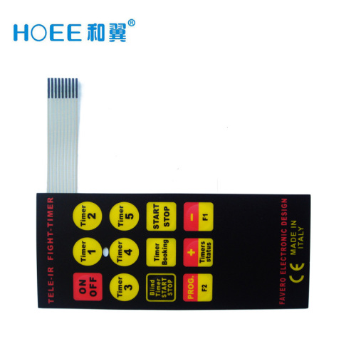 China flat embossed switch membrane keyboard tactile keypad switch Supplier