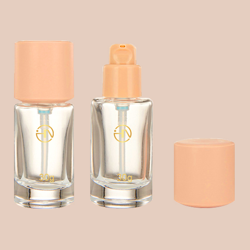 glass pump bottle for foundation