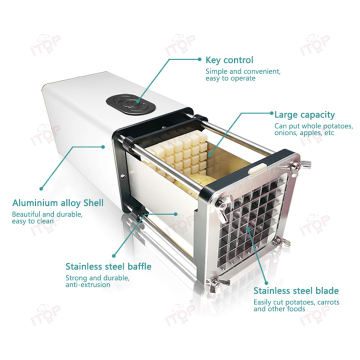 Cutter di patate in acciaio inossidabile professionale a caldo per patatine e patatine fritte