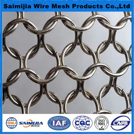 Customized promotional fashion decorative metal ring mesh