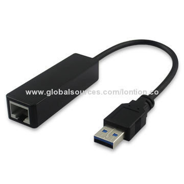 USB3.0 to RJ45 Giga LAN Converter with 10cm Cable Length, CE Mark