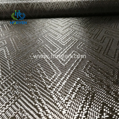 China High quality jacquard woven carbon fiber fabric roll Manufactory