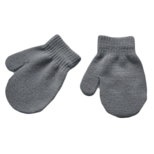 Toddler Kids Mittens Gloves Boys Girls Solid Color Winter Warm Knitted Gloves One Size Rose Red Blue White Gray
