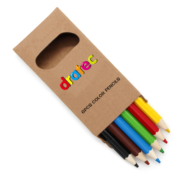 Wholesale Mini Soft Wood Golf Pencils in Assorted Colors with Kraft Paper Packing