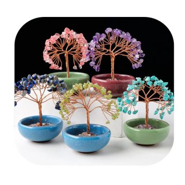High Quality Natural DIY Crystal Stone Tea Cup Base for Decoration