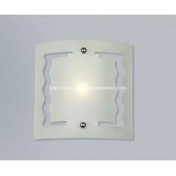 Glass bathroom wall lamp
