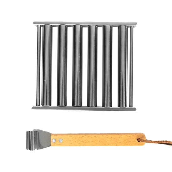 Camping Hot Dog Sausage Roller: Portable Grill BBQ Tool with Wood Handle