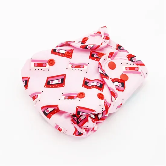 Organic Bamboo Fiber Baby Diapers with Color Printing