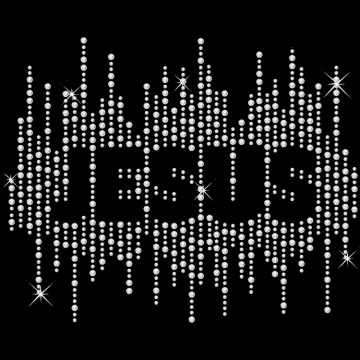 Fede personalizzata Gesù religioso Rhinestone T-shirt Trasferimento