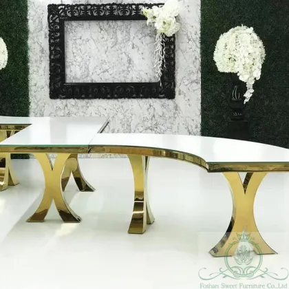 Luxury S-Shaped Banquet Dining Table for Wedding Events