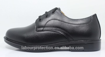 Black Shining Leather Insulation safety shoes/executive shoes