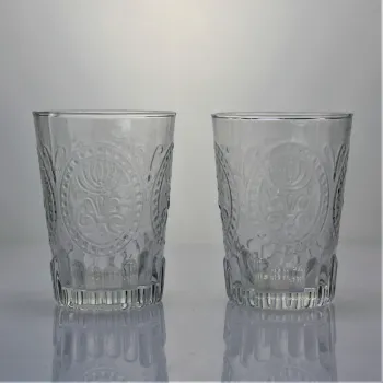 Custom Hand Blown Embossed Drinking Water Glasses Tumbler