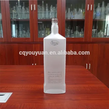 Rectangular shape wholesale 1 liter glass bottles for vodka