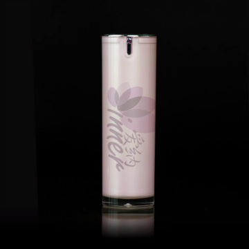 Round Cosmetic Airless Bottle for Face Care without Screw Cap