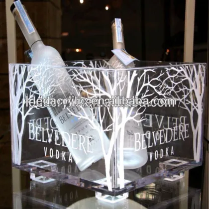 Customized belvedere vodka bottle ice bucket with handle