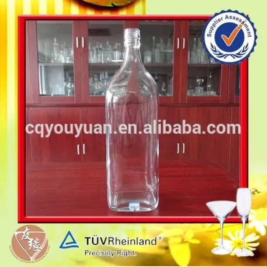 China empty 3l large hand blown glass bottles for liquor