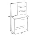 Wooden Drawers Dressing Table Designs With 3 Partitions