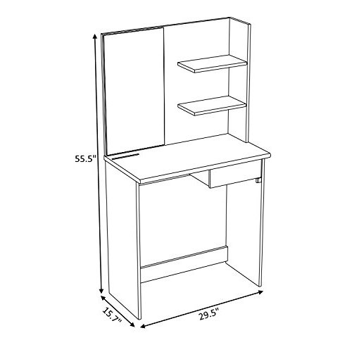 Wooden Drawers Dressing Table Designs With 3 Partitions