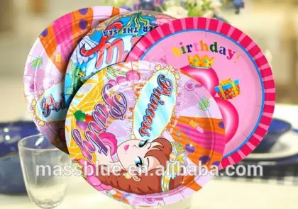 Princess party paper plate with so beautiful colorful cartoon picture