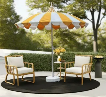 Stainless Steel Pagoda Umbrella with 24 Fiberglass Ribs