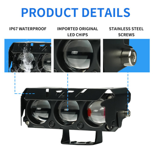 LiuHJG IP67 Motorcycle Spotlights 12V Driving Fog Lights