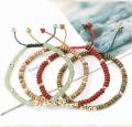 4mm Mini Batu Permata Gelang Gelang Disesuaikan Penyembuhan Chakra Crystal Charm Beaded Unisex Unisex Semi Prewecious Abacus Beads Stone