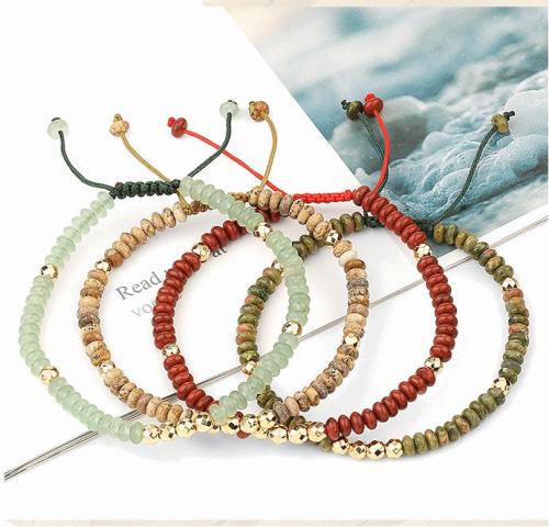 4 mm mini-gemmstone énergétiques bracelets curatifs cicatrisants chakra charmra charme perlé unisexe semi-précieuse perles abacus pierre