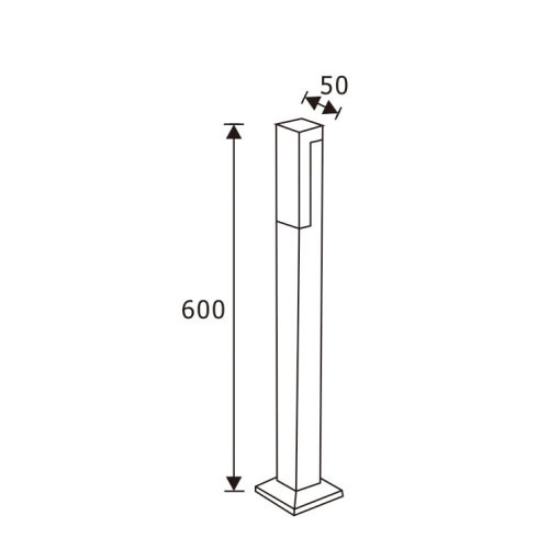 LEDER 5W Black Aluminum CREE Led Bollard Light