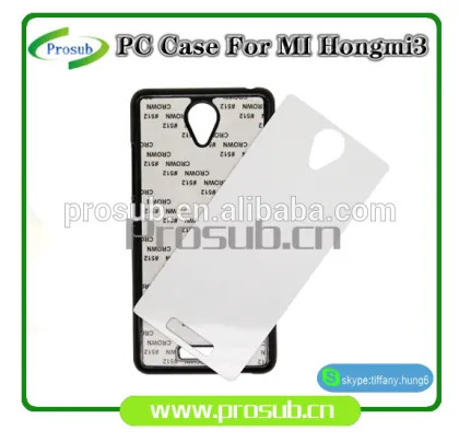 sublimation heat transfer plastic blank diy cell phone case cover skin for SFP-redmi 3/ redmi note 2