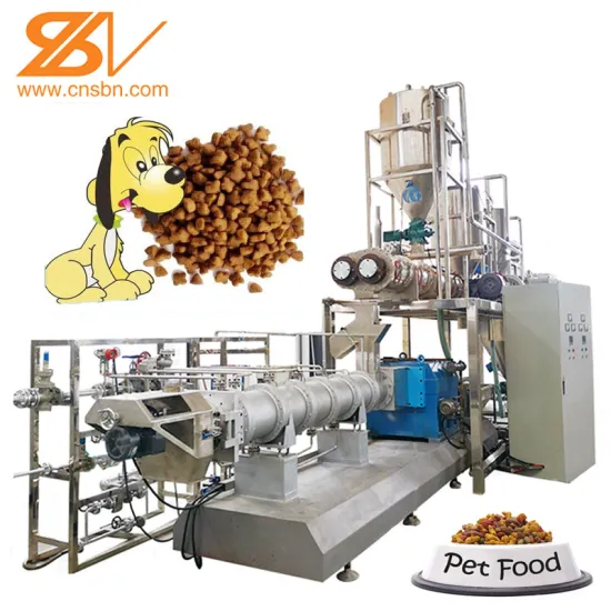 Twin Screw Cat Feed Process Line Machines for Extruded Pet Food Processing Machinery Plant (2000kg/h)