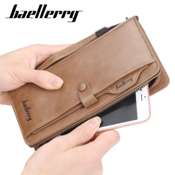 Baellerry Brand S6703: Luxury Men's Wallet - A High-Quality Clutch Purse with Buckle and Zipper, Designed for Business Needs