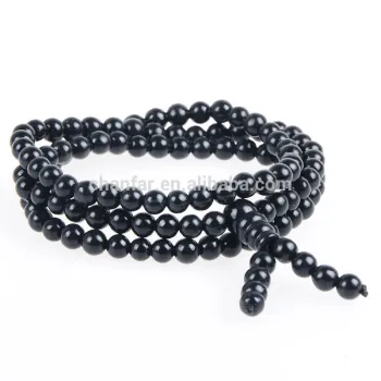 3wraps 6mm natural bianchi bracelet black jade bianshi bracelet for woman and man jewelry