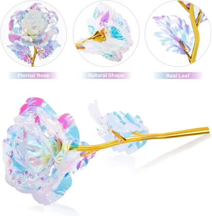 Galaxy Rose in Glass Dome Eternal Rose Gift