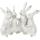 Whitewashed Polyresin Bunny Quartet Figures