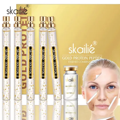 Korean No Needle Facial Serum with Gold Elastin Protein for Tightening and Lifting