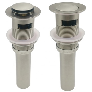 ND537 Brass Glass Basin Drainer Tailpiece Pop-Up Waste with Overflow Clic Clac Bathroom Basin Drain