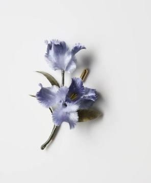 intangible cultural heritage velvet flower brooch