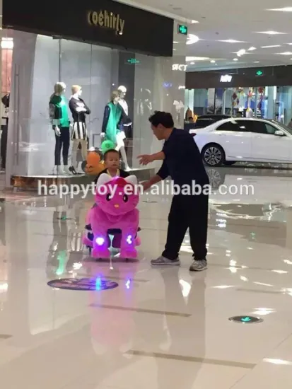 Coin operated battery kitty animal scooter kiddie riding horse toy car in mall