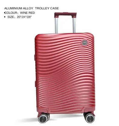 Personalized aluminum travel suitcase