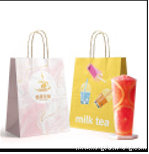 Customized size heavy loading carrying kraft paper bag