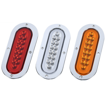 6 Inch Oval Neon Halo Ring LED Tail Light for Truck Trailer - 12V/24V