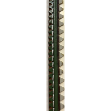 Green bond leather Welts with stitches