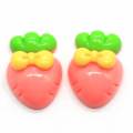 Lovely Flatback Vegetable Resin Carrot Bowknot Ornaments Crafts Hair Clip Making Supplies Children Kitchen Cooking Toys