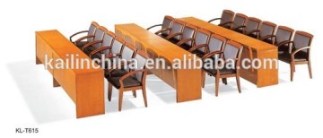 KL-T615 high quality modern design factory direct sell customized green certificate Veneer design training table OEM