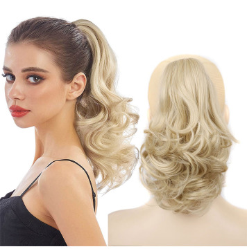 Sintetico 6 colori da 12 "clip artiglio a cavallo ondulato corto sulle estensioni dei capelli