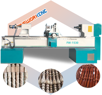 High Efficiency FW-1530 CNC Wood Lathe for Staircase and Roman Column Production - For Sale