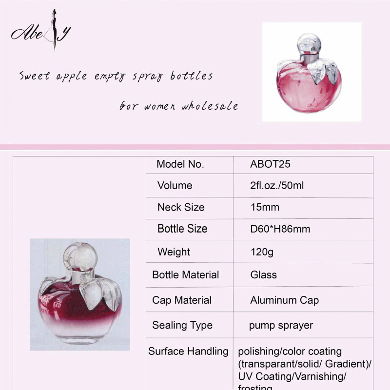 Sweet Apple Empty Spray Bottles Perfume for Women Wholesale