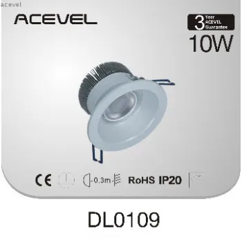 High CRI and high Lumen COB LED down light round frame 10W