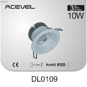 High CRI and high Lumen COB LED down light round frame 10W