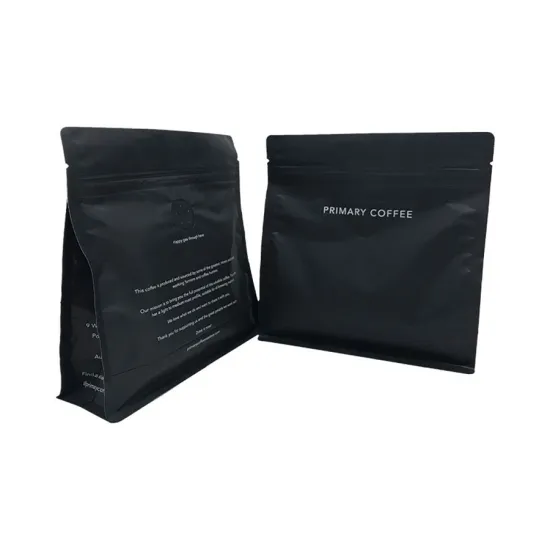 Environmentally friendly coffee black plastic ziplock bags wholesale